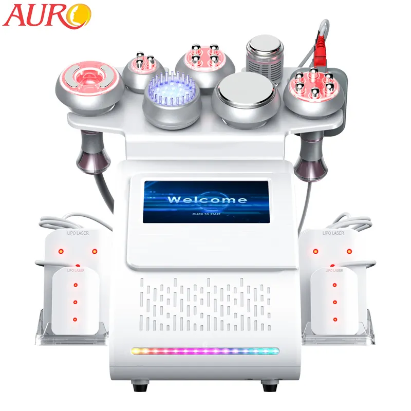 Auro 80K 9 En 1 cavitacion เครื่องยกกระชับผิวเครื่องยกกระชับใบหน้า