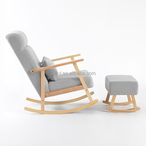 Silla Mecedora de Madera Moderna, Portátil y Ajustable para la Lactancia Nocturna del Bebé, para el Dormitorio de la Madre y el Apartamento - Product Image 2