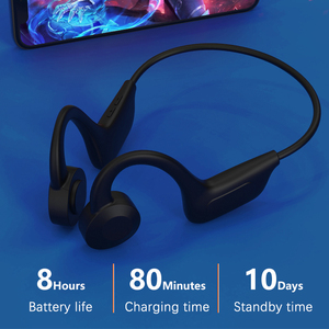 Headset Mikrofon Gaming Nirkabel untuk Kantor, <span class=keywords><strong>Neckband</strong></span>, Headphone TWS, Earphone Konduksi Tulang - Product Image 6