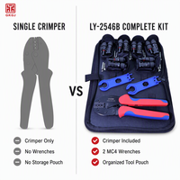 Set Alat Kabel Surya Tang Crimping untuk Konektor 2.5-6mm AWG 13-10 dengan Kunci Pas Baja Karbon dan Tas Pembawa