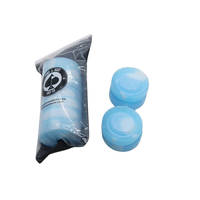 Lot de 45 ml de mini-blocs réfrigérants réutilisables ronds en PEHD de qualité alimentaire pour boissons et aliments, idéal pour la bière et les boissons en extérieur