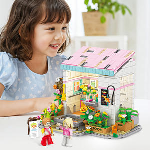 إضاءة استوديو الربيع متوافقة لجميع العلامات التجارية الرئيسية للأطفال تجميع كتلة بناء نموذج الشارع مشهد منزل هدية المشهد - Product Image 2