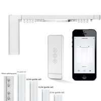 Kit moteur de rideau intelligent WiFi ZigBee Tuya 23456m, contrôlé par application, commande vocale, ouverture/fermeture programmée, rail de rideau