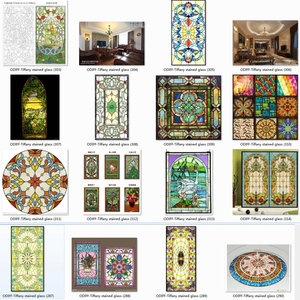 Domo personalizado retro Lucky hottel bar Tifany vidrieras colgante pintura ventana puerta pantalla Show Room divisores pintura de pared - Product Image 5