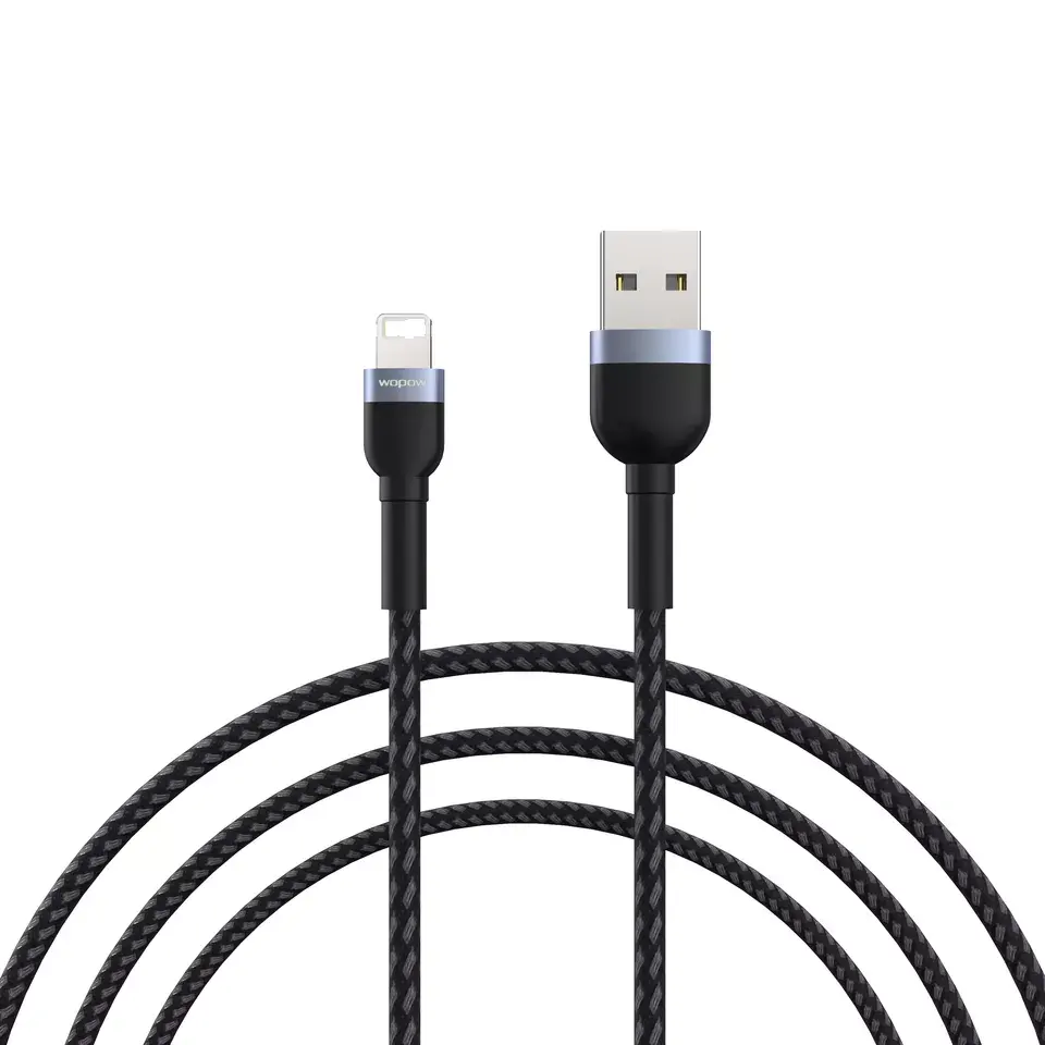 Wopow Best sales USB Data Cable for iphone X XS X MAX 11 8 7 6 6s plus Nylon Braided Fast Charging Lightning Cable for iPad