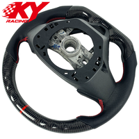 Volant sport racing en cuir et fibre de carbone personnalisé, compatible avec Honda Fit GK5 XRV Jazz Odyssey HRV