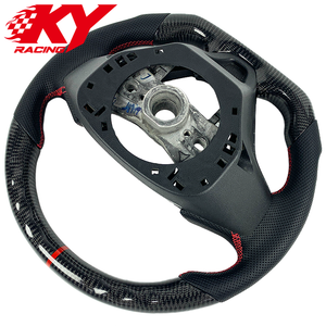 Volant sport racing en cuir et fibre de carbone personnalisé, compatible avec Honda Fit GK5 XRV Jazz Odyssey HRV - Product Image 3