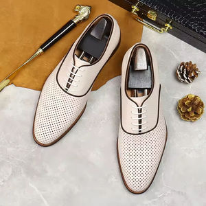 Chaussures de mariage en cuir PU de designers italiens noires tendance, chaussures habillées pour hommes en cuir - Product Image 5