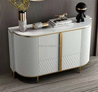 Meuble de salle à manger très vendu, buffet moderne avec plateau en marbre, console d'entrée, décoration de salon de luxe, ensemble de meubles de salle à manger