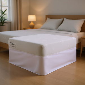 Jupe de lit ajustable enveloppante en polyester uni, lavable en machine, style simple - Product Image 2