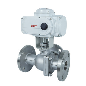 Clase ANSI # 150 # Válvula de Bola de 3 Vías con Brida de Acero Inoxidable, Motorizada, con Actuador de 300 T-Port y L-Port, Modelo 10 - Product Image 2