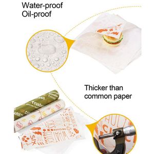 Papier d'emballage pour hamburger jetable personnalisé en kraft, simple face, avec revêtement anti-graisse alimentaire pour sandwichs - Product Image 2