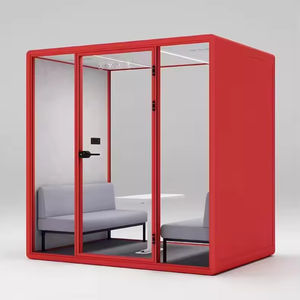 Cabine acoustique moderne en structure métallique démontable, écologique, ignifuge, insonorisée, portable, pour salle de piano ou téléphone - Product Image 1