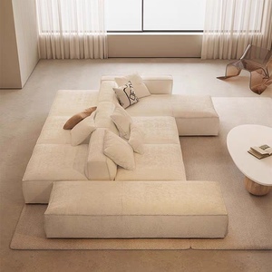 EU OEM Modern Living Room <b>Sofas</b> <b>Set</b> L Shaped Reclinable Large Luxury Microfiber Fabric Sectional Soft Villa - Product Image 2