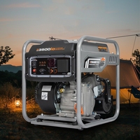 Groupe électrogène à essence YACMADHA à châssis ouvert 9,5 kW 230 V 33 L portable, prêt pour le parallèle, pour la maison, le camping en extérieur et les VR