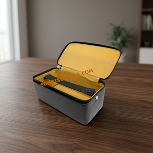 Étui de rangement pour bijoux en EVA irrégulier avec intérieur jaune et insert à sangle noire, marque SUNTOOLS/STIPL, 7"x3.1/2" pour la fabrication de bijoux - Product Image 5