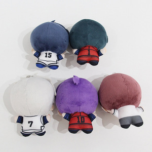 5 styles de nouveaux porte-clés en peluche anime bleus Losk, figurines mignonnes Baby Chibi Reo Mikage Isagi Yoichi, breloques de sac en peluche, vente en gros - Product Image 4