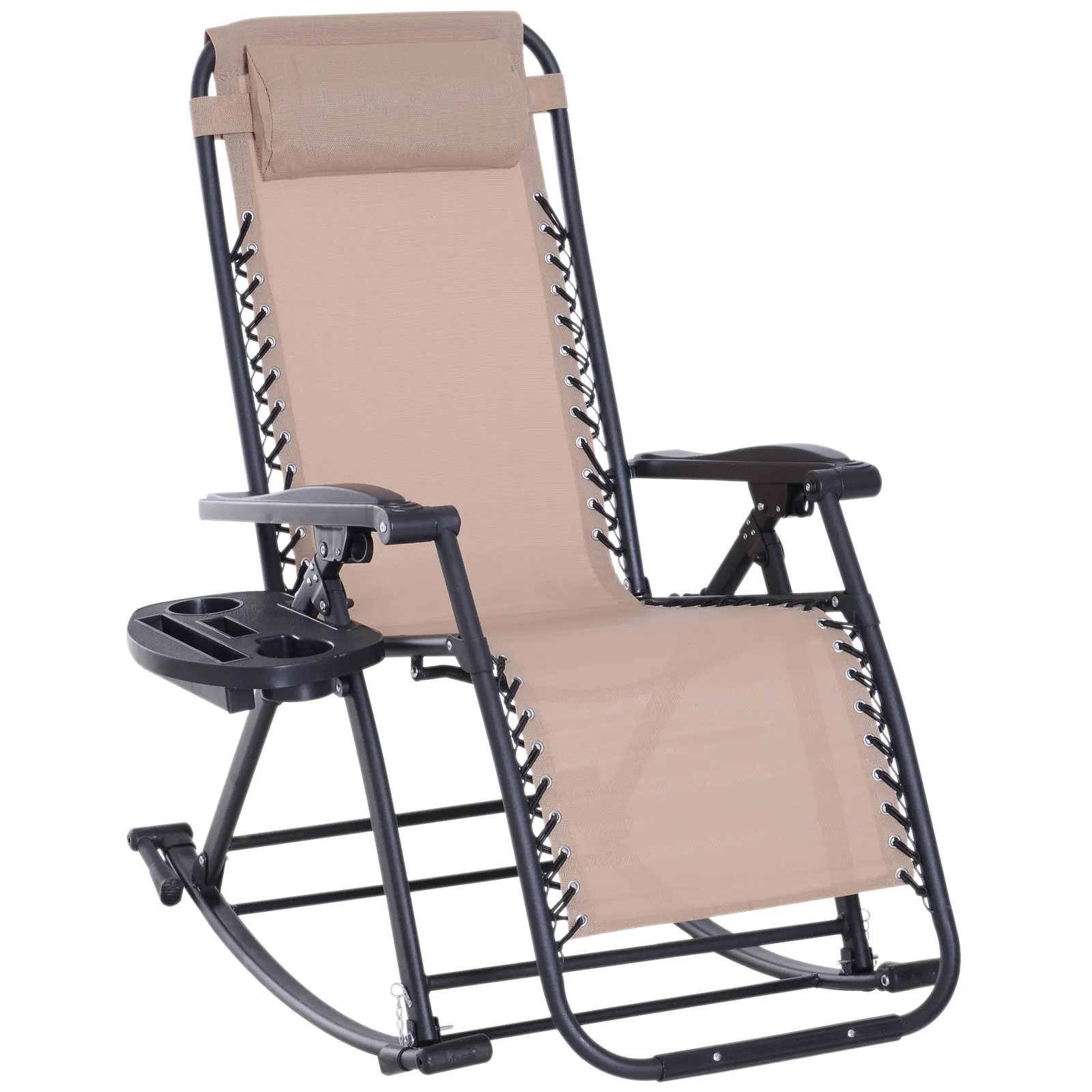 Chaise d'extérieur pliante en métal, à bascule zéro gravité, avec oreiller réglable, pour Patio, livraison gratuite