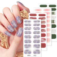 Autocollants pour ongles en gel semi-durci violet ciel étoilé de haute qualité en gros, bandes de gel UV féeriques pour ongles