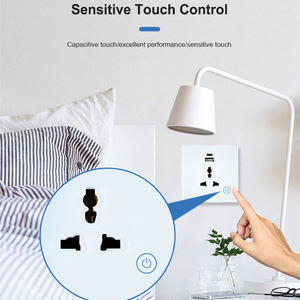 Prise Wi-Fi universelle {Manufacturer} avec panneau en verre, contrôle Wi-Fi Tuya Smart, charge rapide QC3.0, pour hôtel, bureau, maison, avec USB - Product Image 3