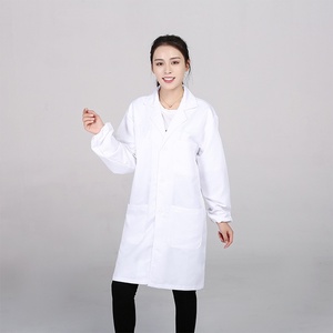 Blouse <span class=keywords><strong>de</strong></span> laboratoire en spandex blanc à manches longues personnalisable pour l'usine alimentaire, atelier anti-poussière, protection du travail, vêtements <span class=keywords><strong>de</strong></span> travail <span class=keywords><strong>de</strong></span> protection - Product Image 3
