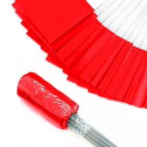 Bandiera della marcatura del cortile del prato in PVC rosso bandiera della marcatura del palo in acciaio 10*15*38cm marcatore della bandiera Survery dell'irrigazione del prato bandiera della marcatura di utilità gialla - Product Image 6