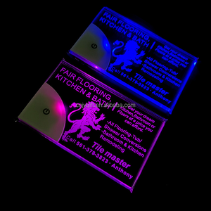 LED Flashing Business Card Custom Acrylic Cutting Flashing <strong>Invitations</strong> Led Business Card Printing Led Name Business Card - Product Image 4