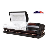Ataúd y ataúd funerario de madera y metal del nuevo diseño del estilo estadounidense de la venta caliente de ANA