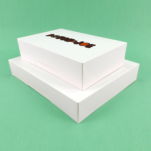 Nhà Máy Tùy Chỉnh In Thiết Kế Logo Bánh Hộp Thực Phẩm Cấp Các Tông Màu Trắng Giấy Takeaway Donut Hộp - Product Image 5