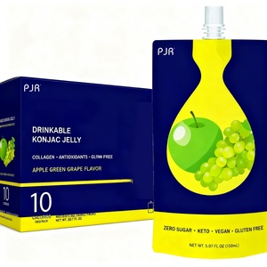 Palitos de Gelatina Konjac Bajos en Calorías de Marca Privada, Mejoran la Elasticidad de la Piel, Colágeno, Palitos de Gelatina de Manzana y Uva Verde - Product Image 1