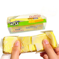 Best-seller transfrontalier : Jouet anti-stress souple à rebond lent, en forme de barre de beurre croustillante, réplique alimentaire en forme de barre de crème, ultime