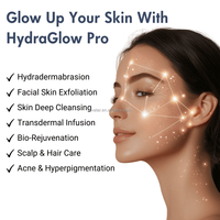Dispositivo HydraGlow Pro 2026 para el Cuidado de la Piel, Hidradermoabrasión Vortex + Mesoterapia TDA sin Agujas para la Limpieza de la Piel e Infusión Transdérmica