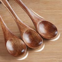 Petite cuillère à café en bois servant des ustensiles en bois pour la cuisson des condiments cuillères à miel pour un usage quotidien