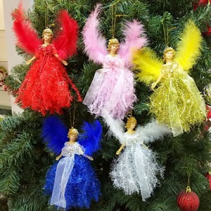 Lindo Muñeco <span class=keywords><strong>de</strong></span> Ángel Navideño <span class=keywords><strong>de</strong></span> Peluche, Adorno Colgante Hecho a Mano para Árbol <span class=keywords><strong>de</strong></span> <span class=keywords><strong>Navidad</strong></span>, Decoración Festiva para el Hogar y Fiestas, Regalo para Niños - Product Image 1