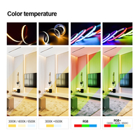 Bande LED COB numérique adressable CCT, température de couleur réglable, sans points, lumière linéaire blanche réglable