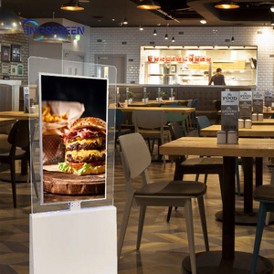 INGSCREEN HD 4K Wifi Super Slim Piso Lateral Duplo Permanente Quiosque Transparente Publicidade Digital Signage <span class=keywords><strong>Lcd</strong></span> Janela <span class=keywords><strong>Display</strong></span> - Product Image 3