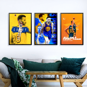 Láminas de Jugadores de los Warriors, Pósters de Estrellas del Baloncesto, Arte Decorativo para Salas de Estar, Bares, Tiendas de Lotería y Gimnasios - Product Image 3