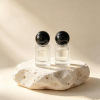 Flacon de parfum vide en verre de haute qualité de 15 ml avec pulvérisateur, bouchon noir et boîte personnalisée