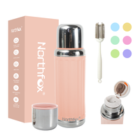 Ventes chaudes - Bouteille d'eau isotherme en acier inoxydable de 500 ml, anti-fuite, sans BPA, à large ouverture, logo personnalisé, plusieurs couleurs