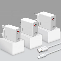 Penjualan Terbaik Cina produk perjalanan adaptor pengisi daya mobil Qc3.0 120W pengisi daya USB pengisian cepat pengisi daya dinding portabel untuk ponsel