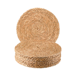 Salvamanteles Redondo <span class=keywords><strong>de</strong></span> Bambú Tejido, Salvamanteles Reutilizables Resistentes al Calor para Comedor y Cocina, Decoración Rústica Ecológica - Product Image 2