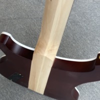 R-Brand Carved 4003 Electric Bass Guitar in Brown Maple Side Material with Gold Pickups Fast Shipping