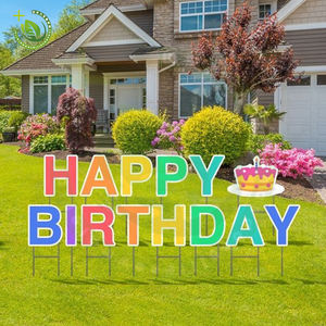 Custom 18*24 immobiliare metallo cartello di bordo doppio lato stampato consegna veloce esterno impermeabile cartello con h-stakes - Product Image 5