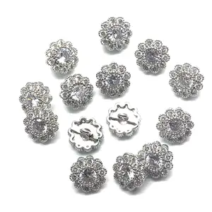 Exquisite Großhandel Bulk Resin Hochwertige Strass Perle Zirkon Runde Knöpfe Kristall Für Frauen Kleidungs stück Zubehör