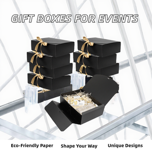 Minghong Customized Foldable Shape Recycled <b>Black</b> Paper Box Bridesmaid Wedding Favour Candle <b>Gift</b> <b>Boxes</b> Baby Shower - Product Image 2