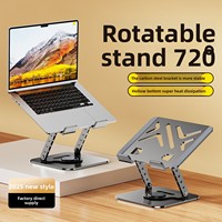 Support d'ordinateur portable rotatif à 360 degrés en métal intégral YKD SG-19 2025 pour la vente en gros, support de tablette de bureau rafraîchissant et rehausseur pour utilisateurs de PC – Chine