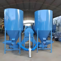 Mélangeur broyeur vertical avec moteur en cuivre, machine de traitement des aliments pour l'élevage de porcs, poulets, canards, bovins et ovins