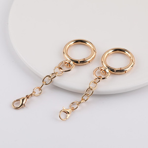 Spring Ring Chain Keychain Metal Plated DIY <b>Bag</b> Accessories Round Open Ring Jewelry Findings - Product Image 2