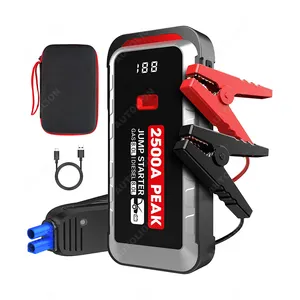 2500A Ultra High Peak Current Portable Car Power Bank Emergency Jump Starter with Smart Intelligent Jump Cable