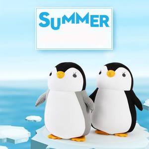 Keluaran baru mainan singa Pinguin 2 in 1 manik-manik mikro desain hewan kartun bentuk u bantal leher perjalanan - Product Image 6